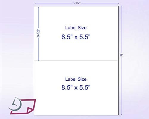 NextDayLabels - 8-1/2 x 11 Neon Color High Light Fluorescent Labels for Laser & Inkjet Printer (Green Fluorescent, 8-1/2"" x 5-1/2"" - 2 Per Page | 200 Labels) - Image 2